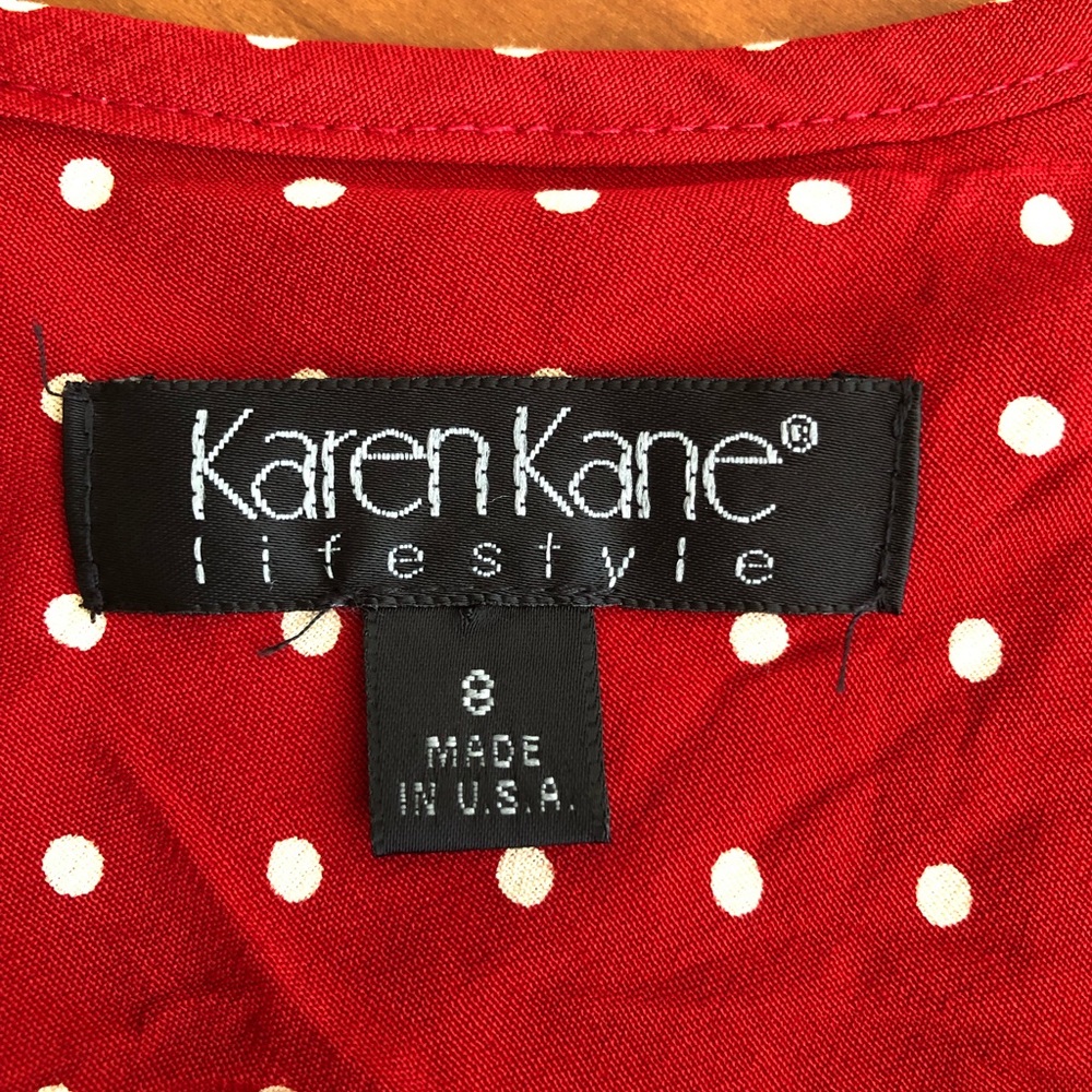 Red white Polka Dot Sleeveless Maxi - Picture 10 of 10